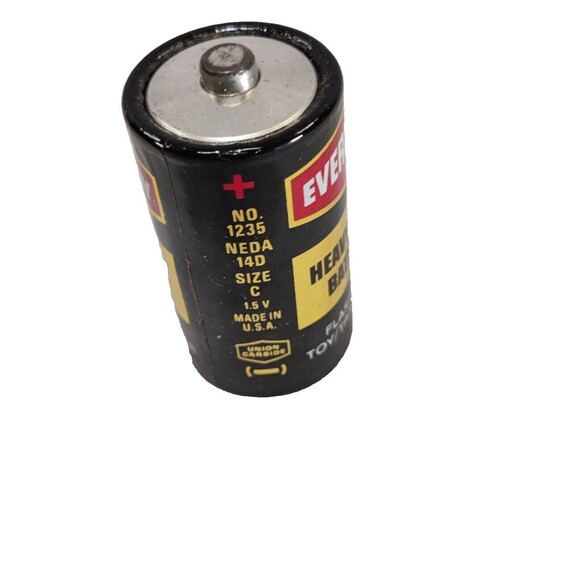 Vintage Eveready Black C Battery Heavy Duty-In Good Condition - Picture 3 of 5